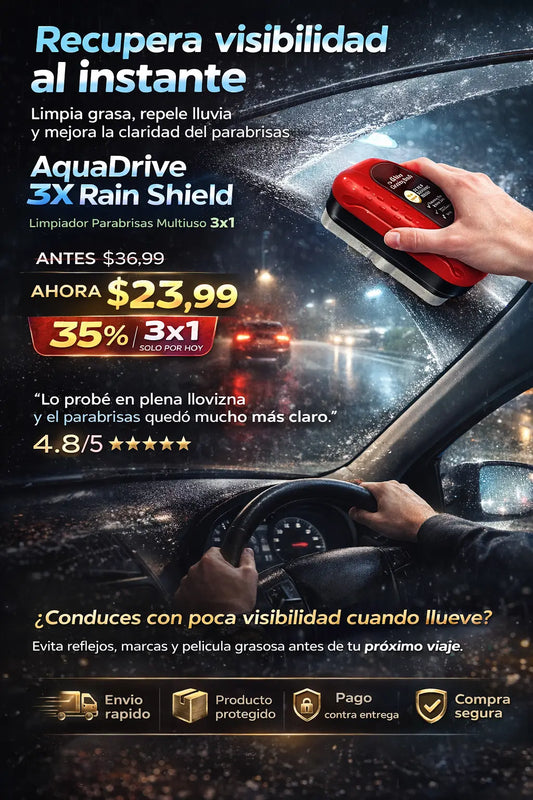 AQUADRIVE3X LIMPIADOR PARABRISAS MULTIUSO 3X1