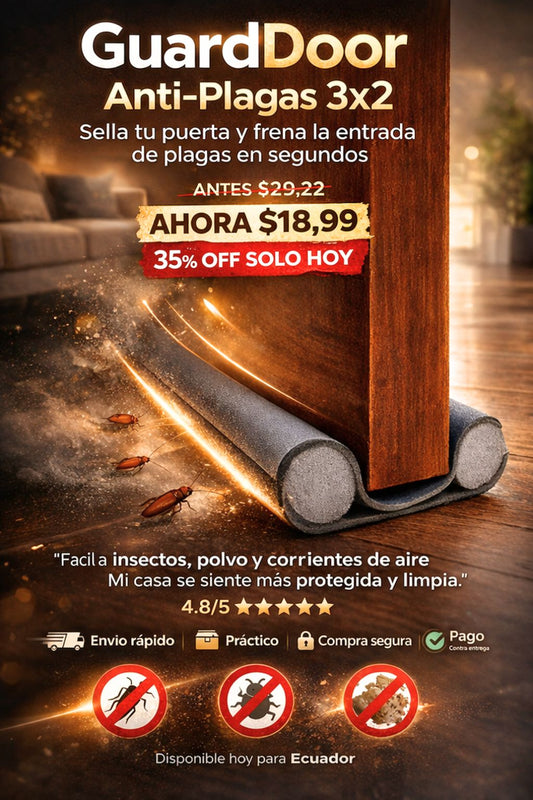 🐁 GuardDoor™ | Anti-Plagas Tira Selladora De Puertas 3x2